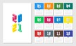 © byfdani - Colorful 2021 calendar template with isometric number text