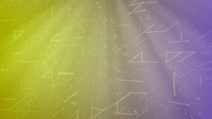 Poster - Abstract 3D illustration - pretty colorful cyber abstract background, science concept