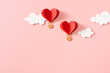 © Maki Company Limited/Stocksy - DIY Valentines greeting card. Gift ideas day love, February 14, Valentines Day. Card volumetric heart paper form balloon, box.
