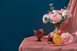 © Maki Company Limited/Stocksy - Still life, flowers, a bouquet of flowers in a vase with fruit