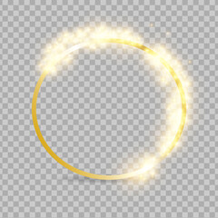 Poster - Gold round shiny sparkling vintage frame