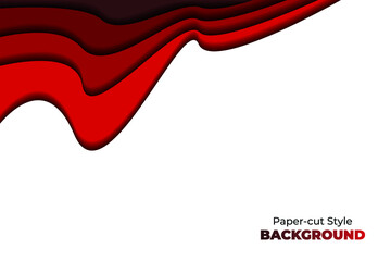 Background with Abstract Paper-cut Style Design Consept with Red Pattern 5