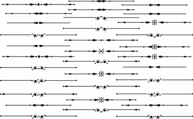 Poster - decorative delimiter and text break set 