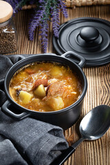 Canvas Print - Traditional russian sour cabbage soup