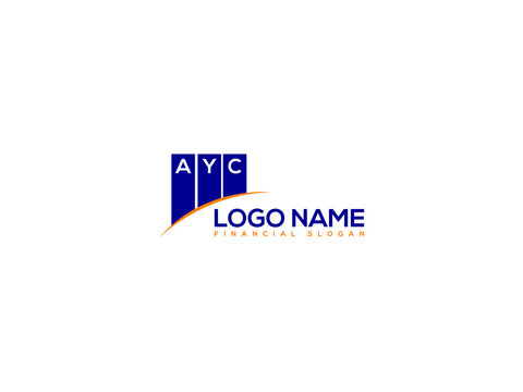 financial AYC logo icon, ayc letter logo stock