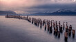 old pier in the town of Puerto Natales