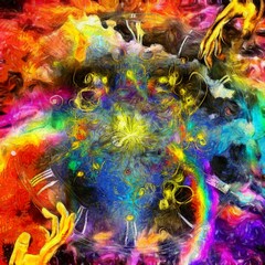 Wall Mural - particle of god. 3d rendering