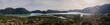 panoramic view of the river mouth Baker in southern Chile