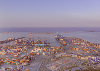 view of the container dct port gdansk 