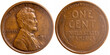1909 One Cent Coin with designers Initials VDB on reverse