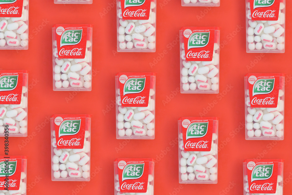 Many Tic Tac Candy packages with Coca-Cola taste. Tic tac is popular due its minty fresh taste and easy to carry. Hard mints produced by Ferrero since 1968