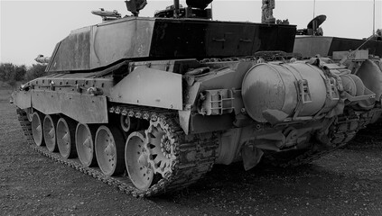 british army Challenger 2 FV4034 main battle tank on military exercise, Salisbury Plain UK