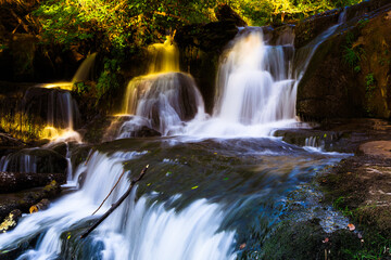 Sunset on Alsea Falls, Oregon