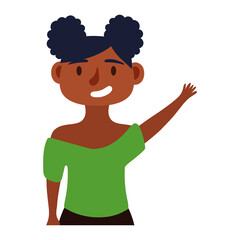 Sticker - young afro woman avatar character icon