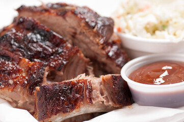 Poster - take out bbq ribs and slaw