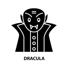 dracula icon, black vector sign with editable strokes, concept illustration