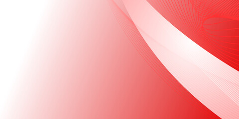 Red white abstract background with contour wave lines. Red white gradient business corporate presentation background with light color