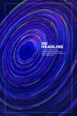 Poster - Color spiral coil, network technology big data abstract background.