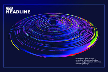 Poster - Color spiral coil, network technology big data abstract background.