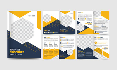 Wall Mural - Creative minimalist business brochure template with simple style and modern Cover, layout, page Design.