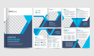 Wall Mural - Creative minimalist business brochure template with simple style and modern Cover, layout, page Design.