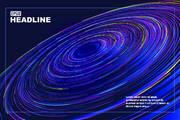Poster - color spiral coil, network technology big data abstract background.