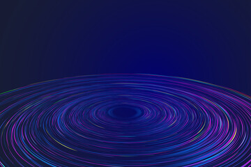 Poster - color spiral coil, network technology big data abstract background.