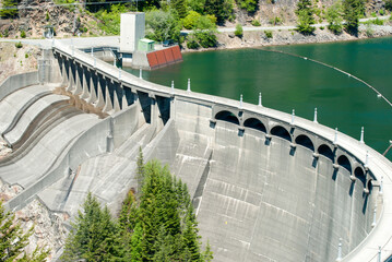 Poster - hydroelectric dam and plant