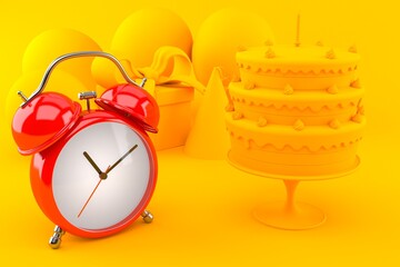 Poster - Celebration background with alarm clock