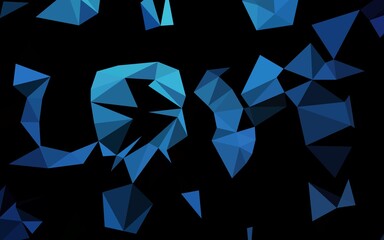 Dark BLUE vector shining triangular pattern. A completely new color illustration in a vague style. Template for your brand book.