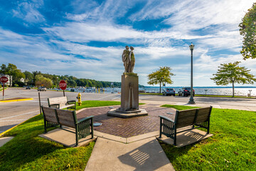 Wall Mural - Street view in Geneva Town of Wisconsin