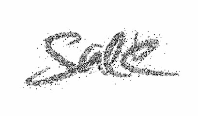 Wall Mural - Particle Sale Text Made Modern Trendy Design Template. Vector design