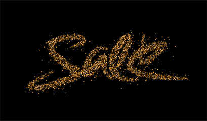 Wall Mural - Particle Sale Text Made Modern Trendy Design Template. Vector design