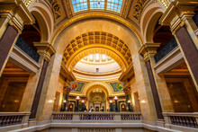 Wisconsin State Capitol Inside View In Madison City Of USA