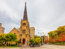 Grace Episcopal Church View In Madison City Of Wisconsin