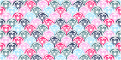 Poster - Beautiful japanese seamless pattern. Vector Floral Art Nouveau Seamless Pattern. Geometric decorative leaves texture. Retro stylish background. Vintage Art Deco Seamless Pattern. Vector illustration