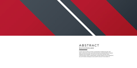 Wall Mural - modern simple red white black abstract presentation background with business shape elements