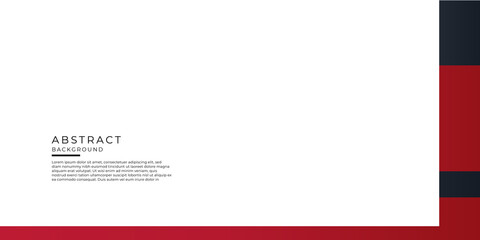 Wall Mural - modern simple red white black abstract presentation background with business shape elements