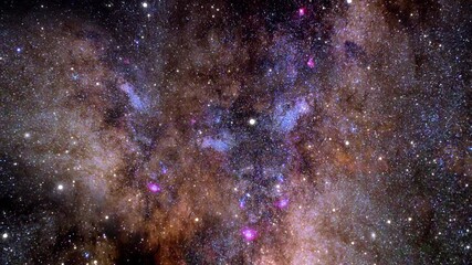 Wall Mural - Space travel to uncharted worlds through clusters of galaxies and stars.  Science, sci-fi, space, galaxies, nebulae, stars. 