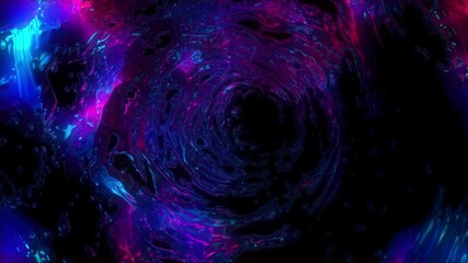 Wall Mural - abstract background flight through neon light wormhole subspace tunnel loop