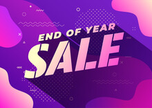 End Of Year Sale Banner. Sale Banner Template Design.