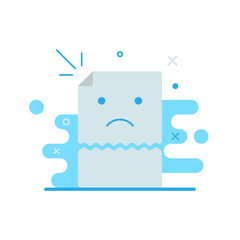 Poster - your file is corrupt, broken concept illustration flat design vector eps10. graphic element for app or website ui ux