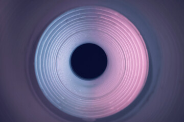 Aufkleber - Beautiful round abstract pink tunnel with color light on a background pattern textured ford design.