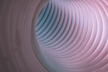 Poster - Beautiful round abstract gray tunnel with color light on a background pattern textured ford design.