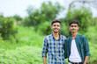 © PRASANNAPIX - Young indian man showing expression over nature background