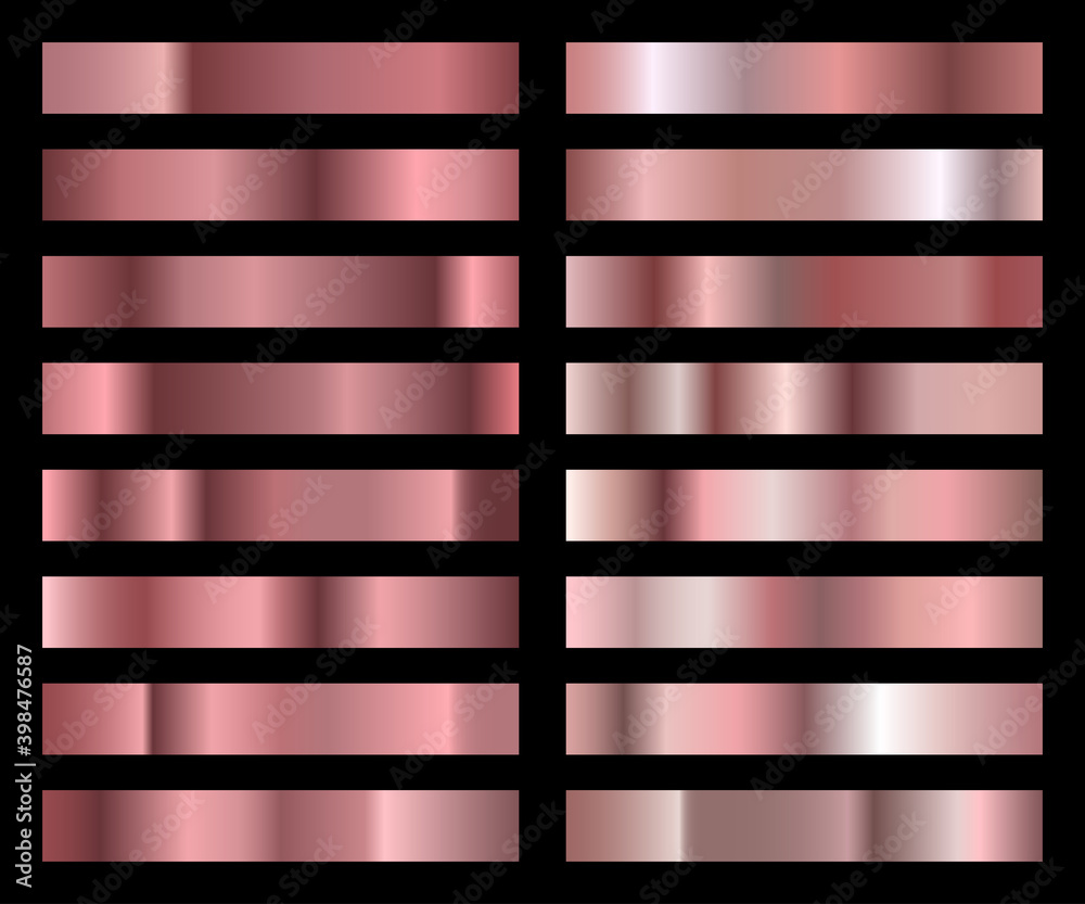 Rose gold gradient collection. Trendy rose gold foil texture for your ...
