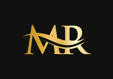 MR Letter Logo Design. MR Logo For Luxury Branding. Elegant And Stylish Design For Your Company. 