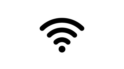 Fototapete - WiFi, icon, flashes, video 4k animation. Wifi symbol motion design for web design, mobile apps, ui design. Wireless technology concept, sign. Minimal footage. stock footage