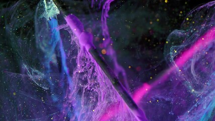 Wall Mural - Acrylic colors in water. Abstract background.