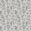 © Paint_art - Mushrooms mushroom menu .Graphic illustration hand drawn. Seamless pattern. Engraving, doodle, sketch, retro, vintage. Separate elements on the background. Edible mushrooms, boletus, chanterelles